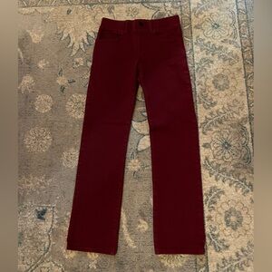 Women's Straight Leg Jeans - Burgundy